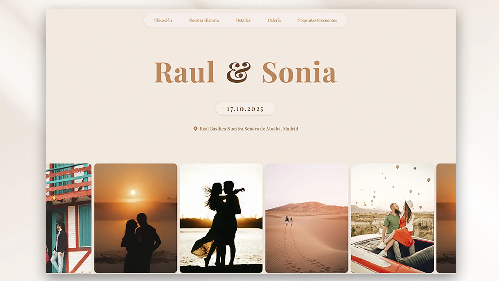 radiance — Hauptdesign der Hochzeitsvorlage